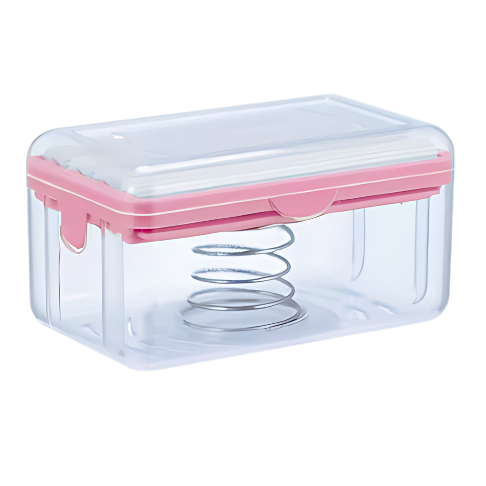 2-in-1 Soap Dispenser -Pink - Ozerty